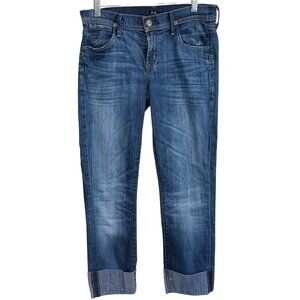 Citizens Of Humanity Womens Cropped Straight Leg Dani Jeans Size 27 Medium Wash